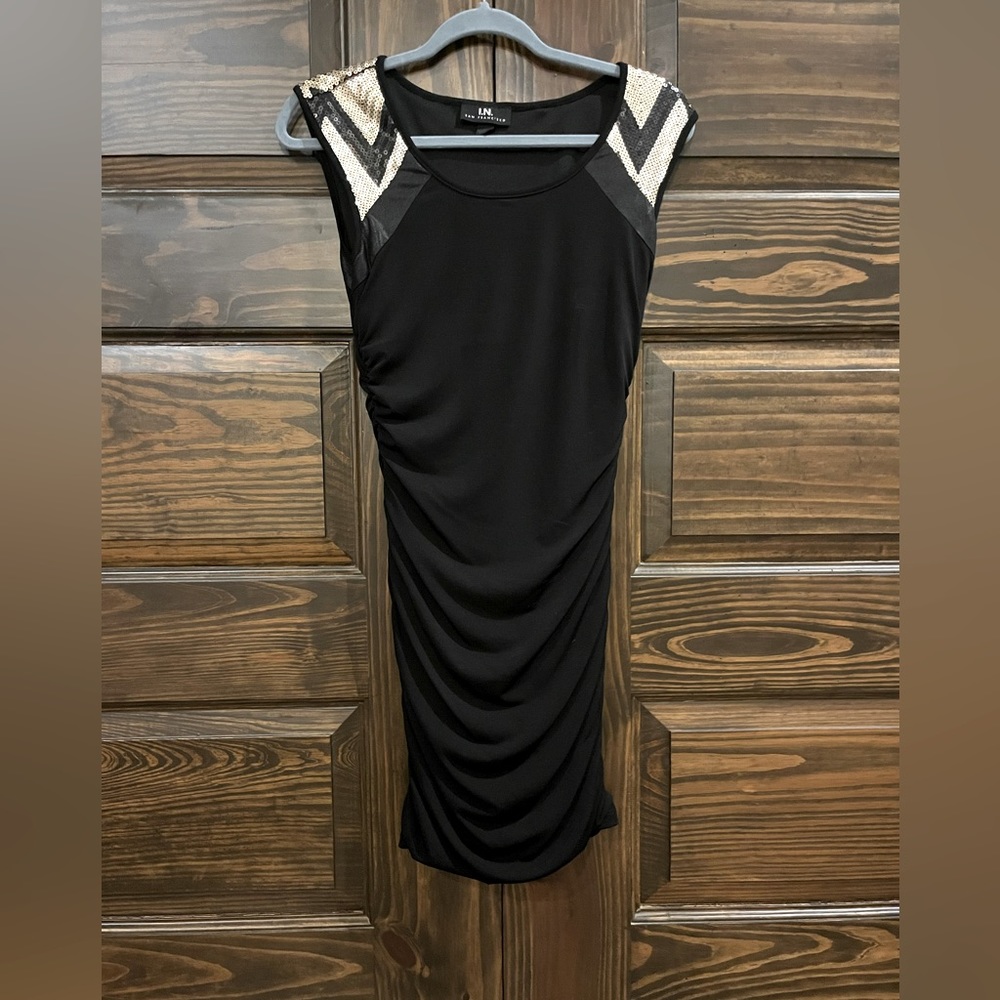 Black & gold dress